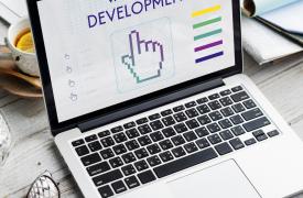 Laptop showing Website Development concept