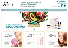 A'Kin Beauty Website
