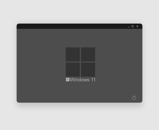 Laptop screen showing the Windows 11 icon