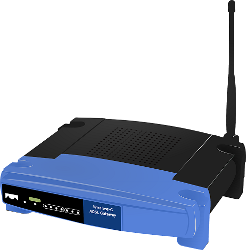 An illustration of a wireless router