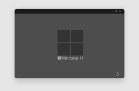 Laptop screen showing the Windows 11 icon