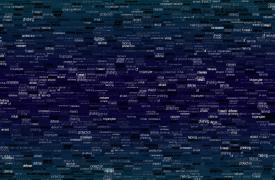 cyber screen with warning signs